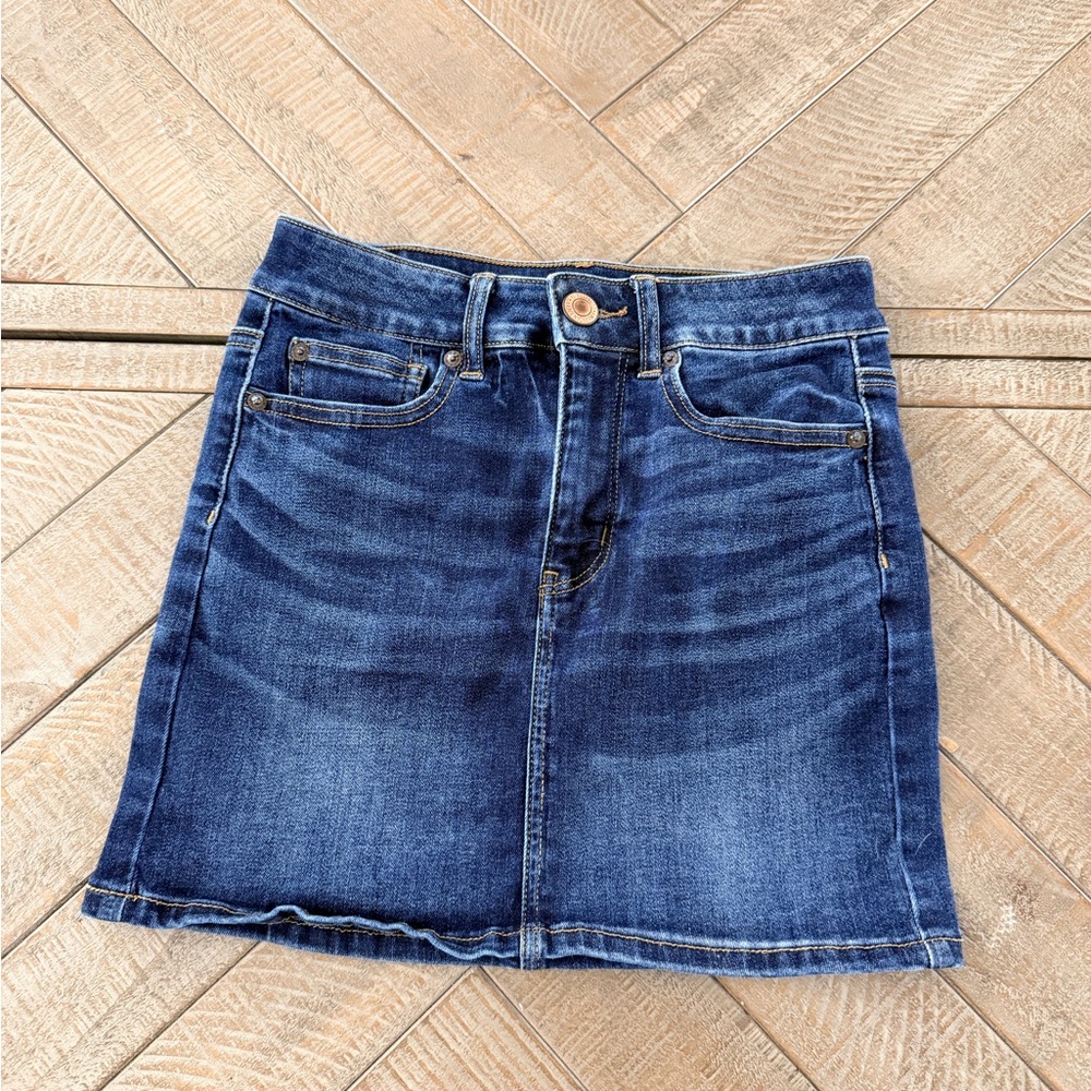 American Eagle Outfitters Dark Blue Denim Mini Skirt